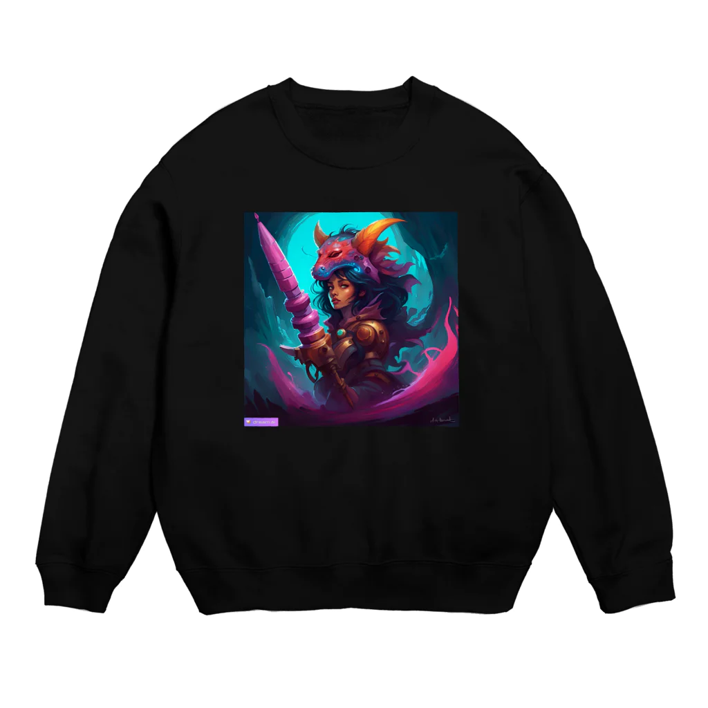 AI.comのAIびじょモンアート Crew Neck Sweatshirt