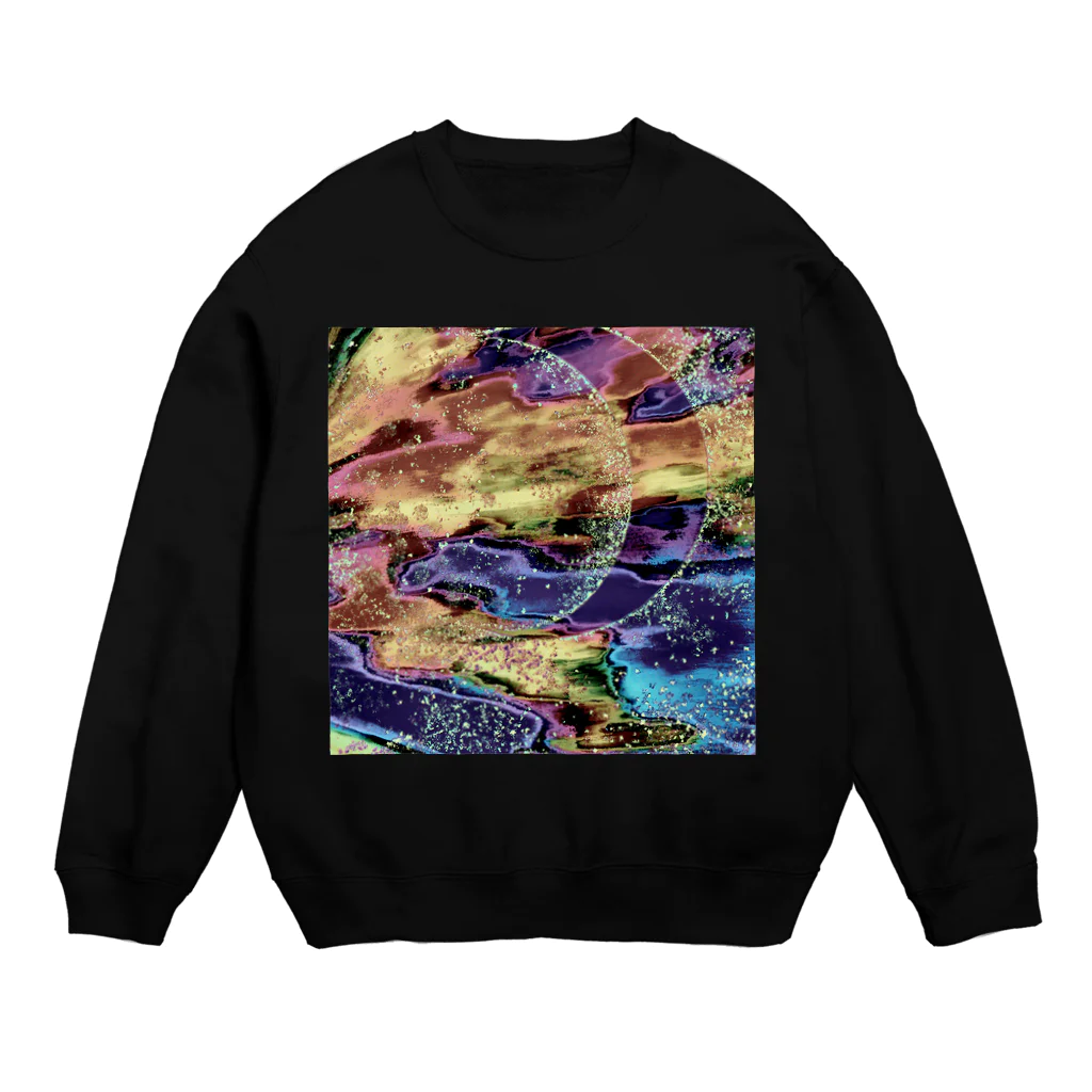 水草のプログレッシヴな月 Crew Neck Sweatshirt