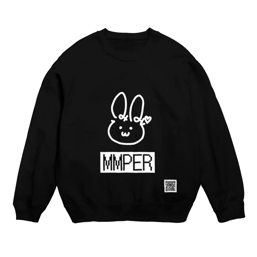 みみぴのおみせ～SUZURI出張店のMMPERアイテム(みみぴサイン反転色) Crew Neck Sweatshirt