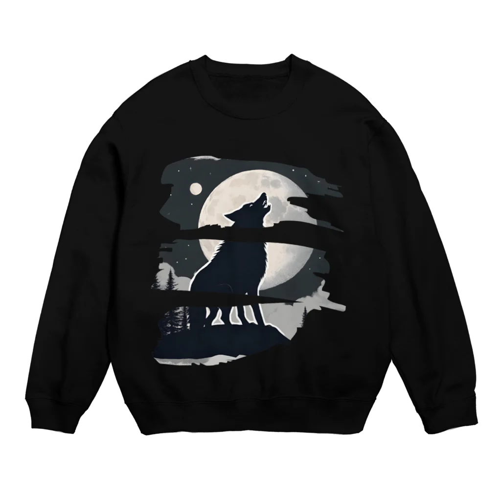 きら星の月と狼 Crew Neck Sweatshirt