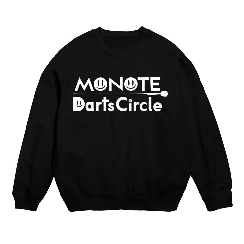 monotedcmのものてダーツ会ロゴ（白） Crew Neck Sweatshirt