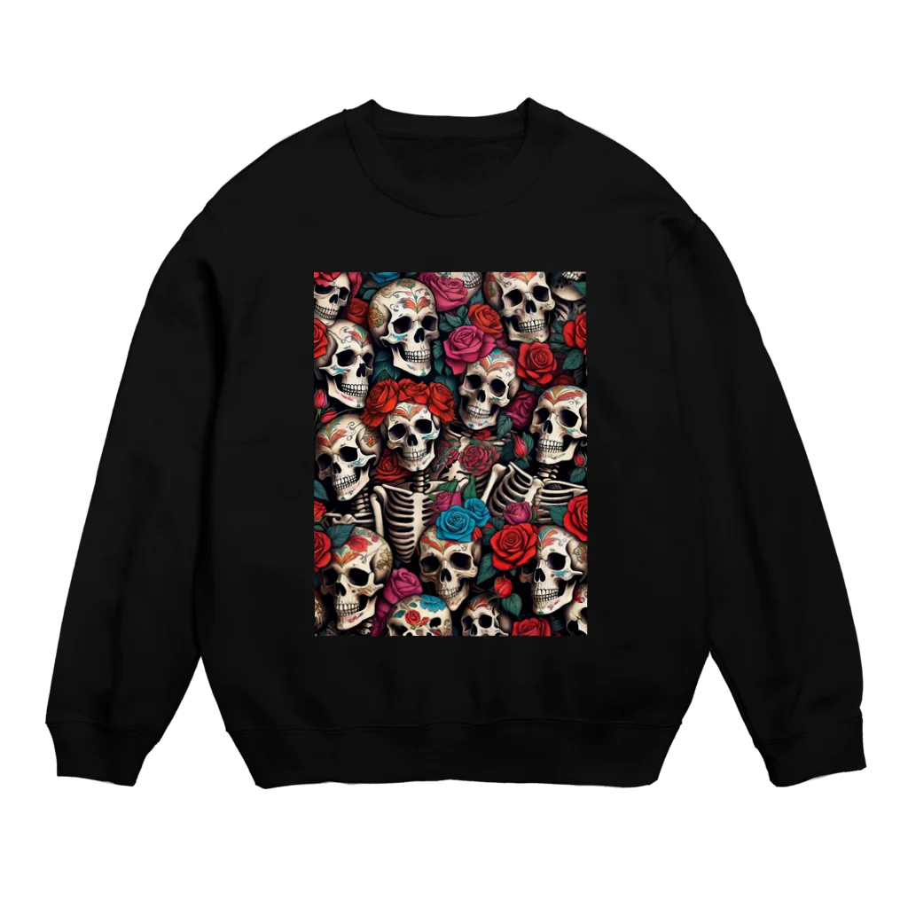 Skull sectionのドクロとばら Crew Neck Sweatshirt