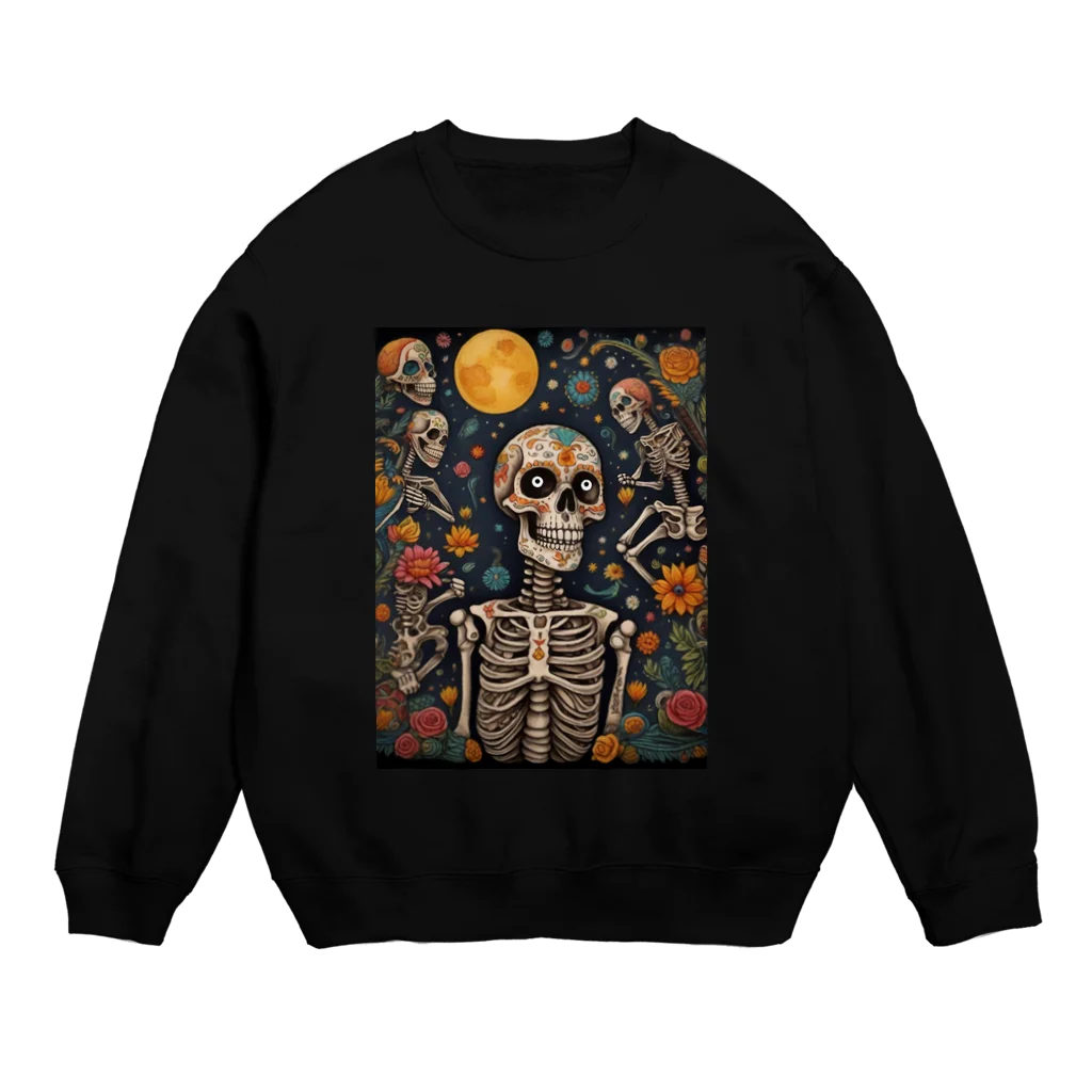 Skull sectionの満月とドクロ Crew Neck Sweatshirt