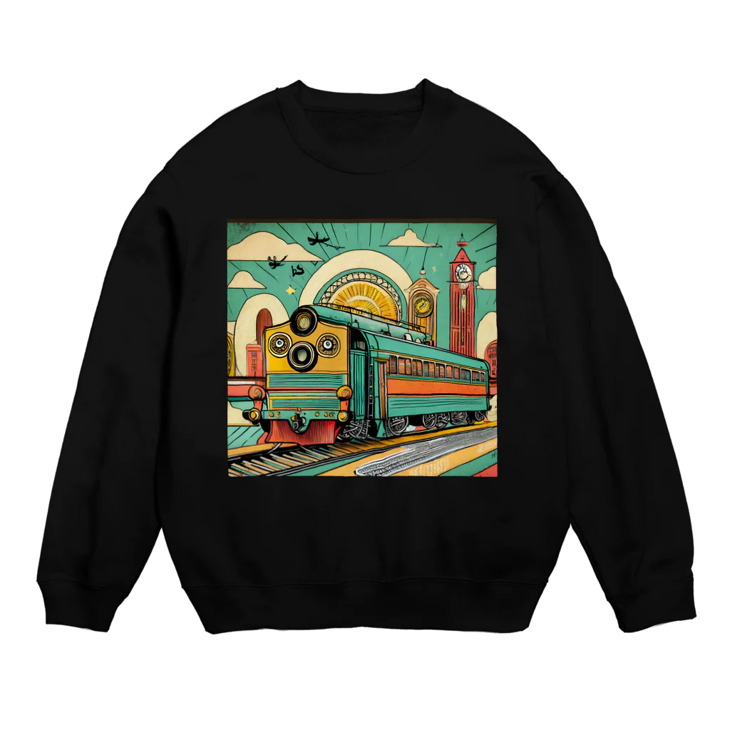 のんびりアート工房のレトロファッション Crew Neck Sweatshirt