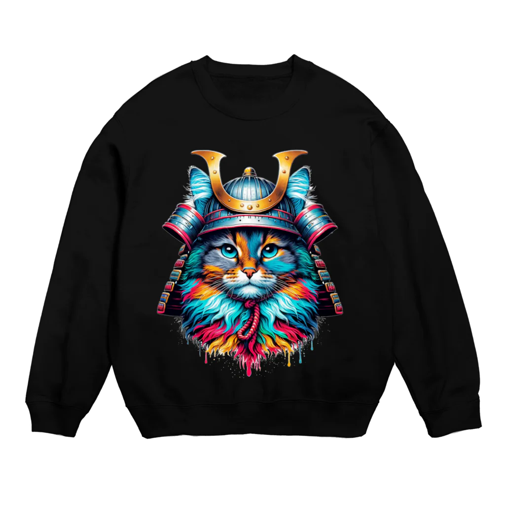 猫武者(NekoMusya)の猫武者 参上！ Crew Neck Sweatshirt