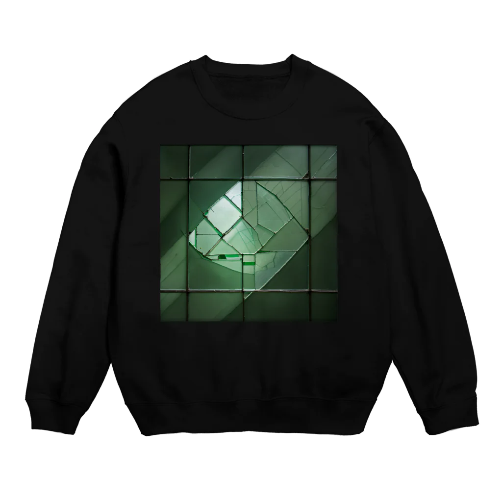 ぽつねん。のひび割れ隠れぽつねん Crew Neck Sweatshirt