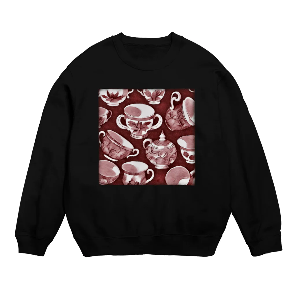 (っ◔◡◔)っ ♥ Le Petit Trésor ♥の花の詩カップ(The Flower Poetry Cup) Crew Neck Sweatshirt