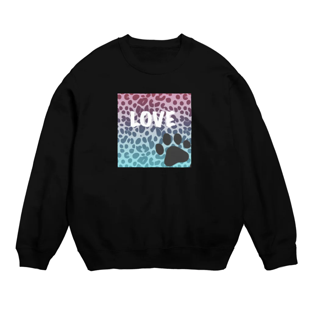 Porte de  bonheur  〜幸せの扉〜の豹柄LOVE🐾シリーズ Crew Neck Sweatshirt