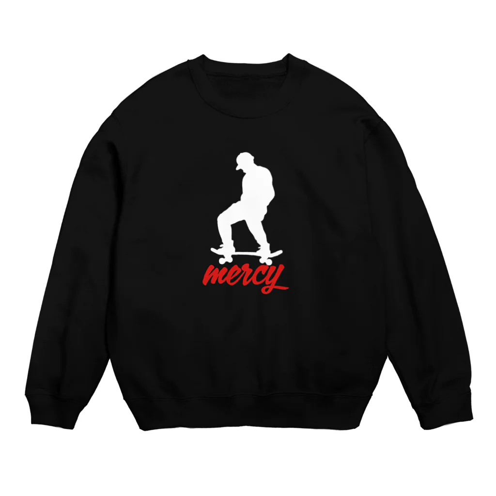 MERCYのmarcy B-1 白×赤 Crew Neck Sweatshirt