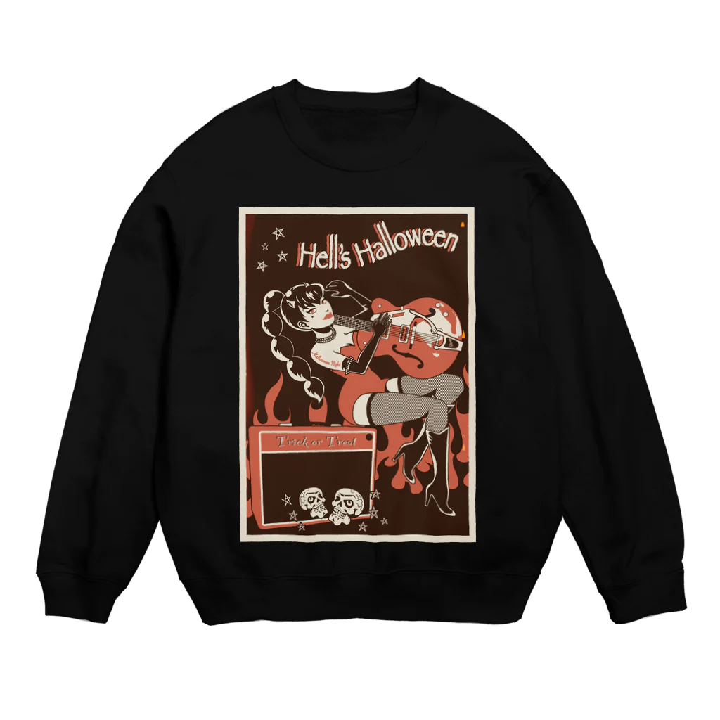 take-Chiyoの地獄のギターヒロイン Crew Neck Sweatshirt