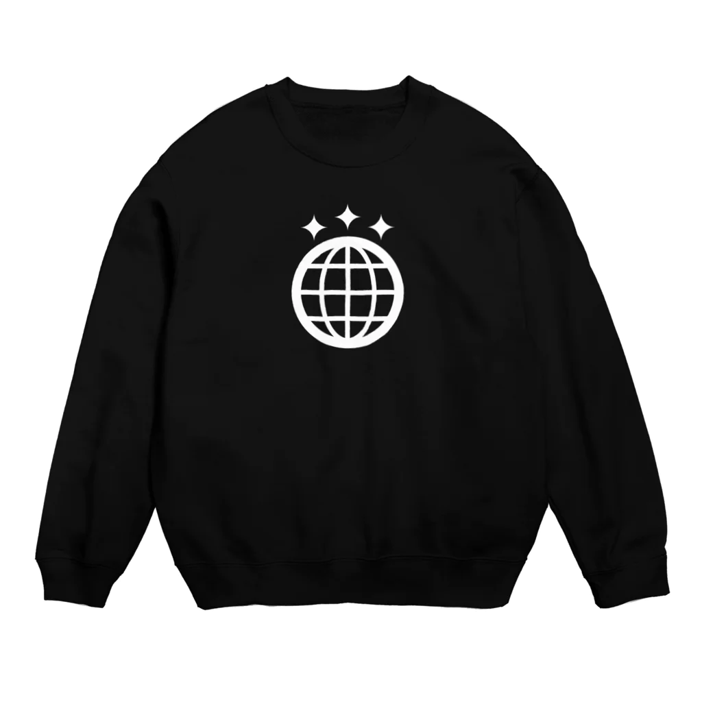 Woofssn™︎の地球　キラキラ Crew Neck Sweatshirt