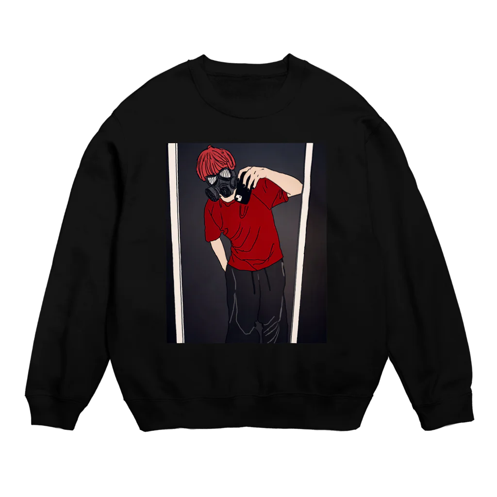 白木たこのガスマスク Crew Neck Sweatshirt