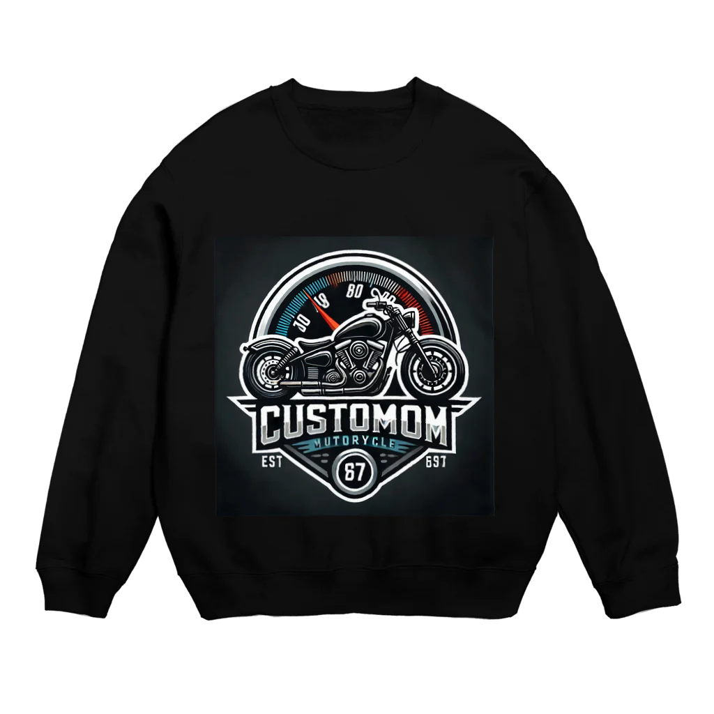 the blue seasonのカスタムバイクとメーターの融合：パフォーマンスを象徴するワイルドロゴ Crew Neck Sweatshirt