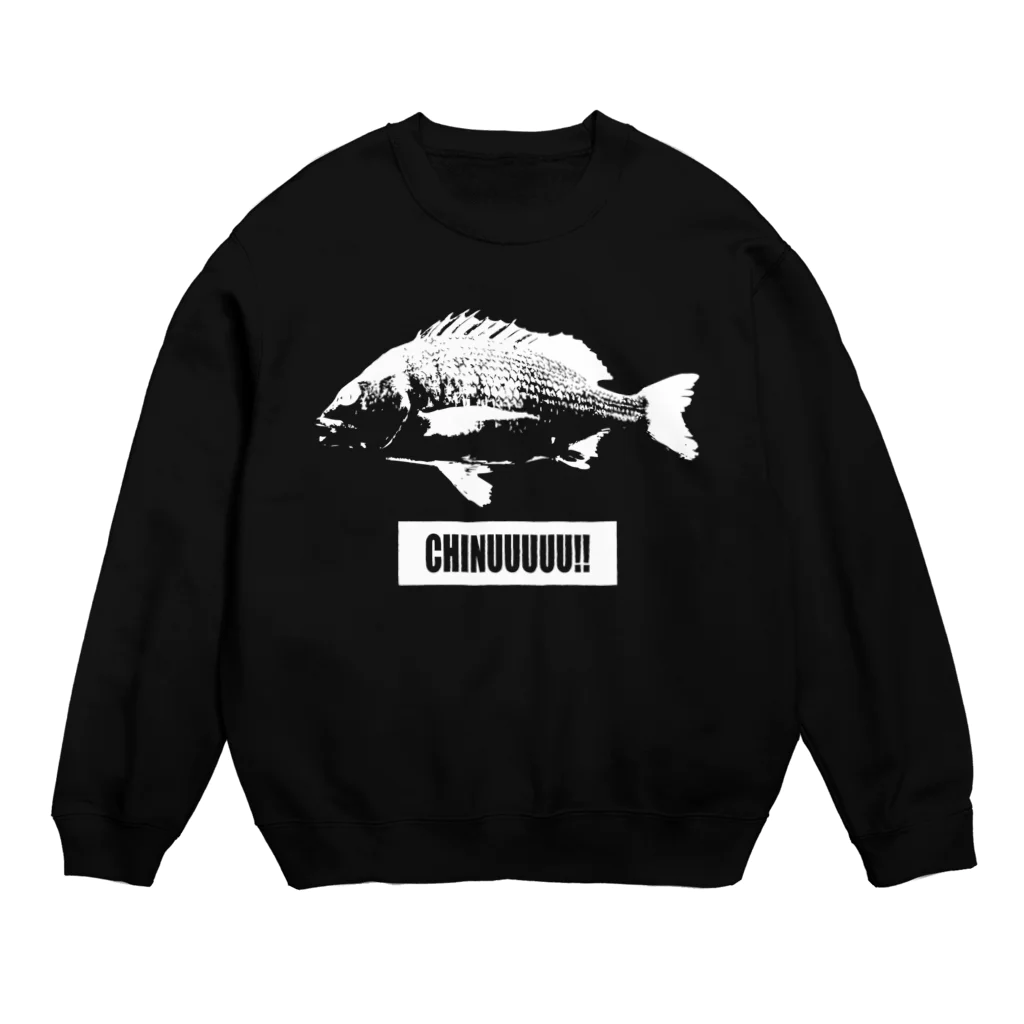 TESHIGOTOの白チヌさん Crew Neck Sweatshirt