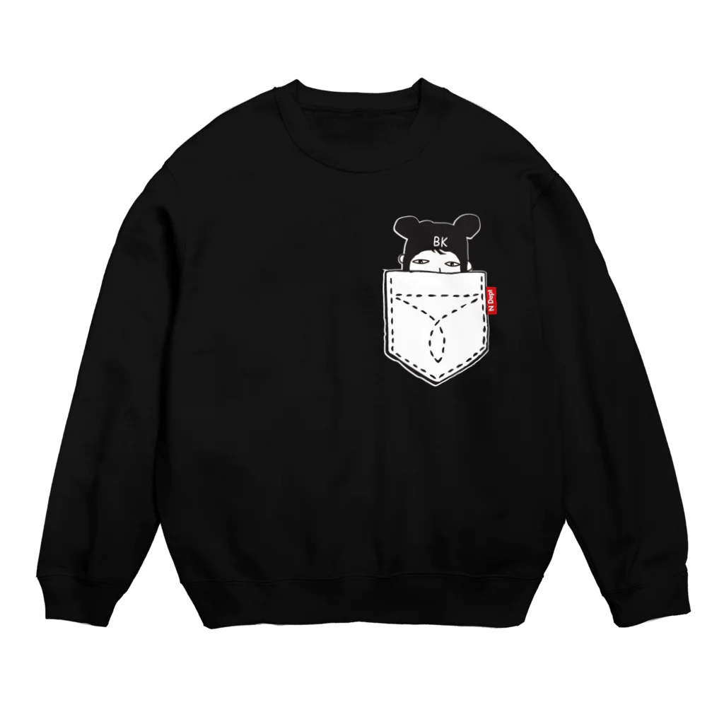 nowaDeptのポケット【BKver.】 Crew Neck Sweatshirt