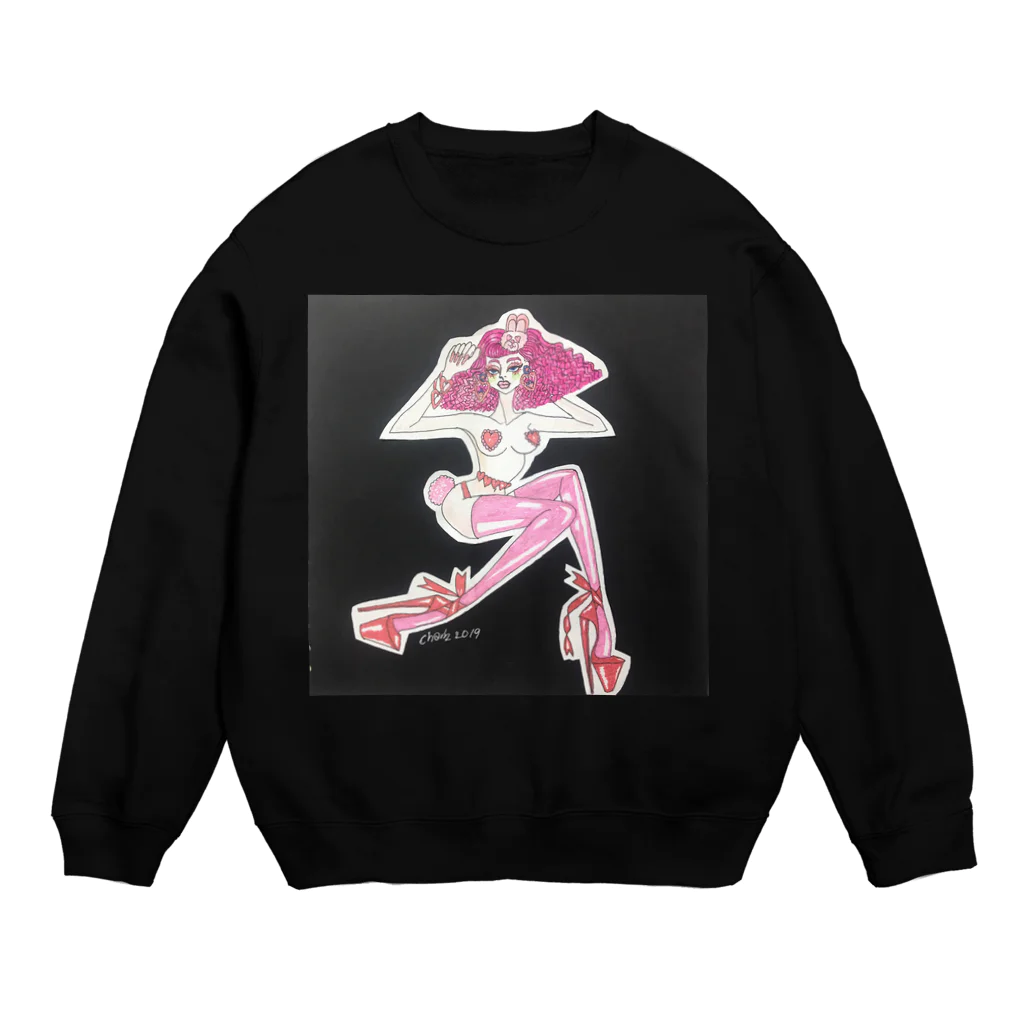 chanchanz handmade with LOVEのbunnygirl2019 Crew Neck Sweatshirt