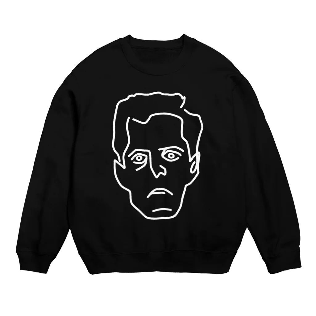 Aliviostaのウィトゲンシュタイン Wittgenstein イラストTシャツ（W） 哲学者 偉人アート Crew Neck Sweatshirt