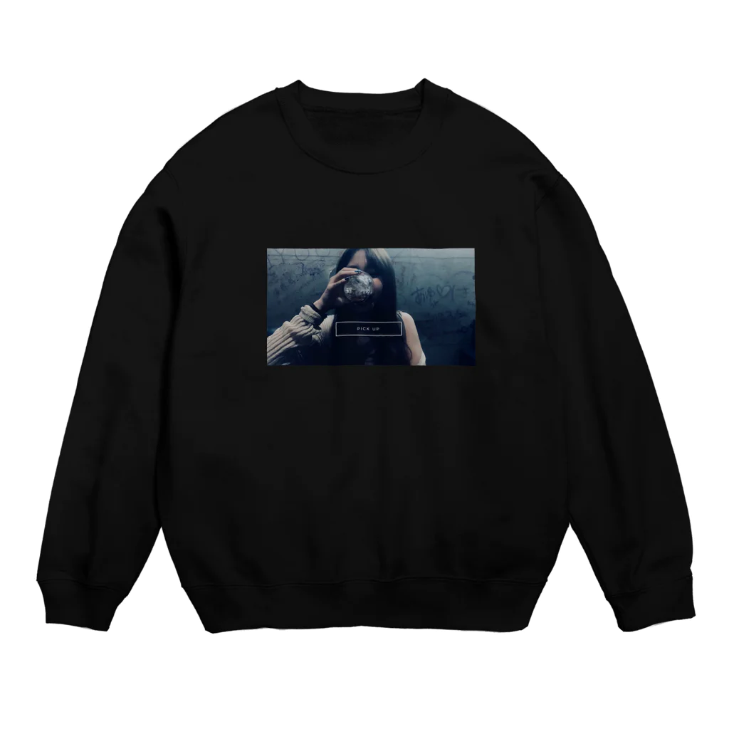 ブラック萌川のお持ち帰りT Crew Neck Sweatshirt