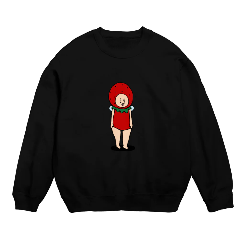 【Yuwiiの店】ゆぅぅぃーのいちごの妖精さん　ひとり Crew Neck Sweatshirt