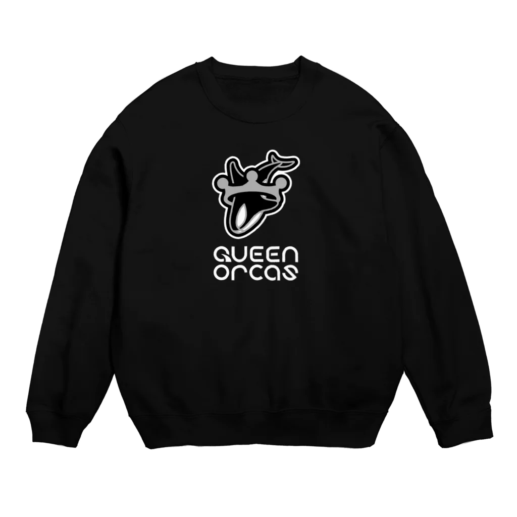 QUEEN ORCASのシャチとクイーンオルカズ Crew Neck Sweatshirt