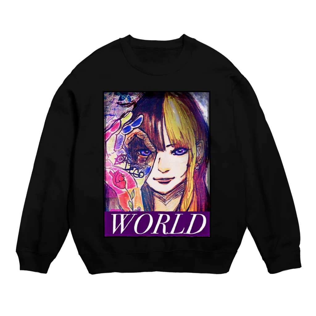 愛と平和とSHOW'SHOPのPURPLEWORLD Crew Neck Sweatshirt