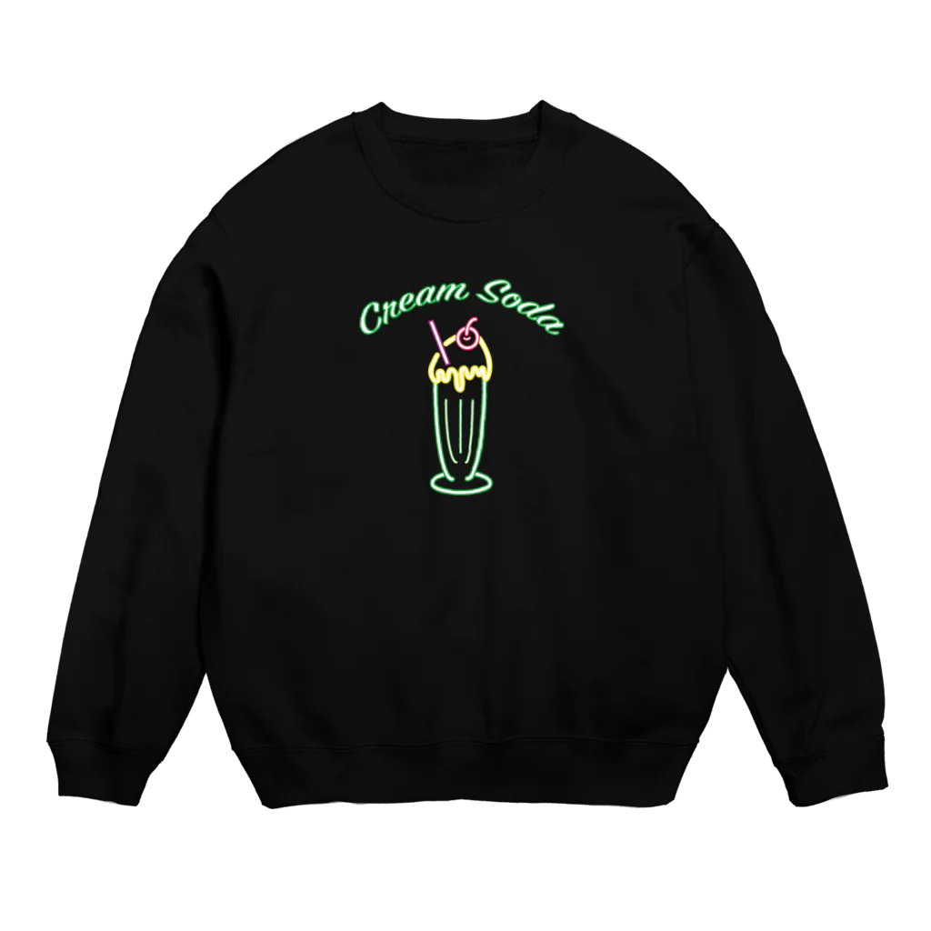 lady_go_landのチェリーがポイントのCream Soda ネオン風 Crew Neck Sweatshirt