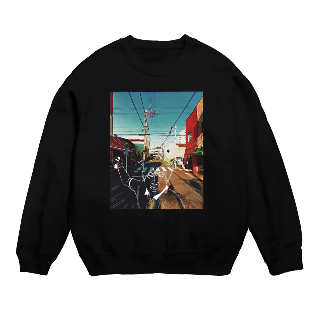 Shut up...のフロントガラス根絶木崎喬滋 Crew Neck Sweatshirt