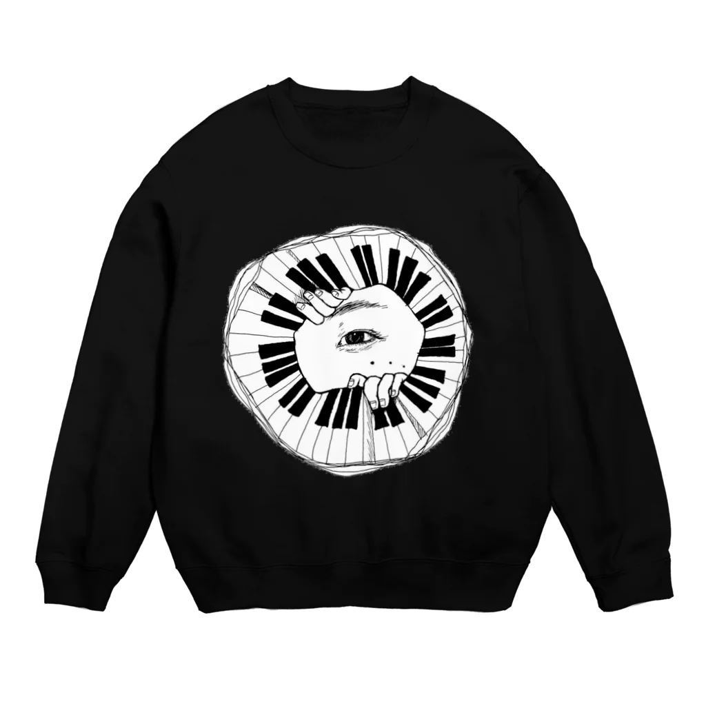 OMENYAのピアノから覗くわたし Crew Neck Sweatshirt