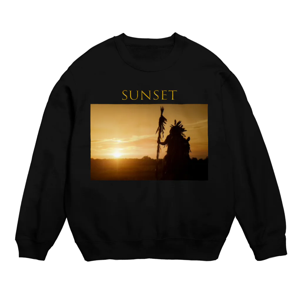 Jp_streetのインディアンsunset Crew Neck Sweatshirt