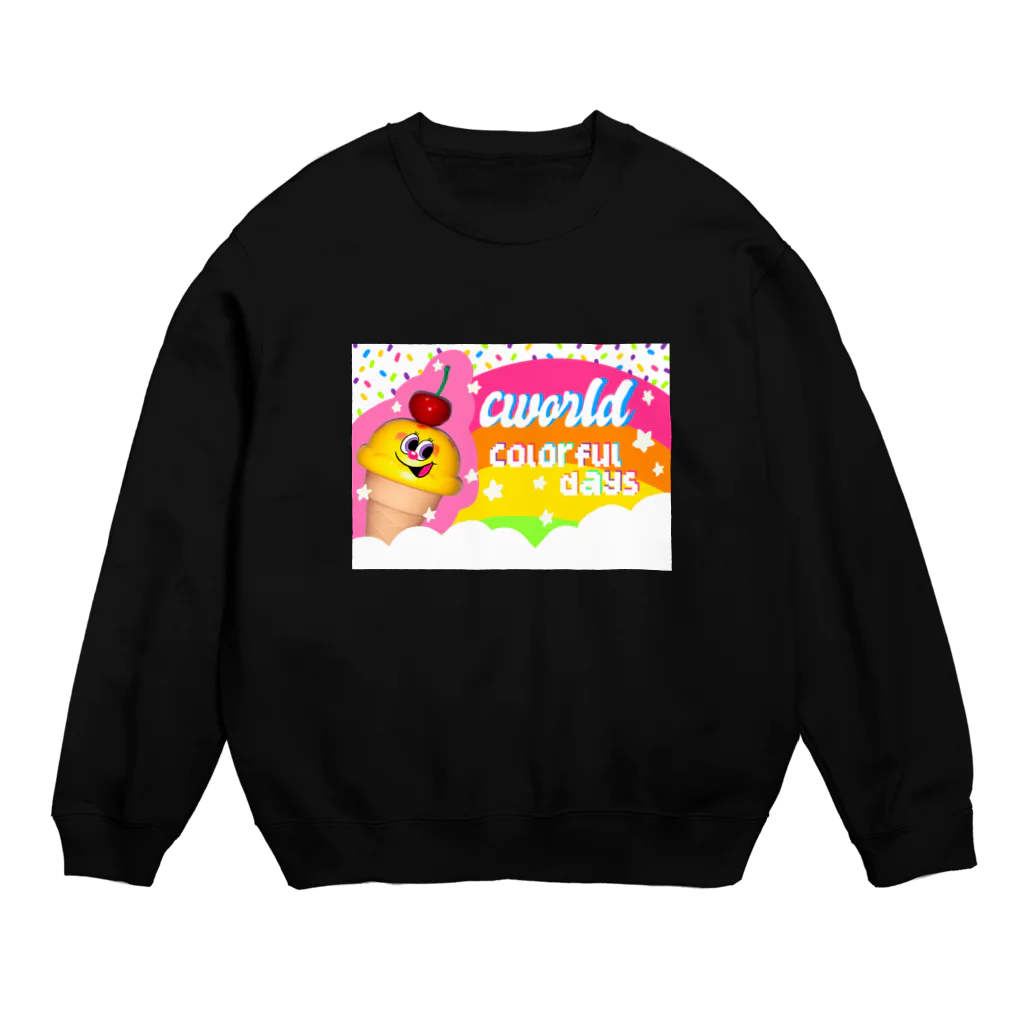 C WORLD🐻💜のアイスちゃんcolorful days Crew Neck Sweatshirt