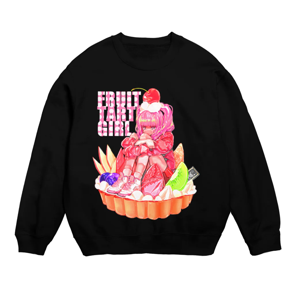 よこしまわかばのFruit tarte girl Crew Neck Sweatshirt