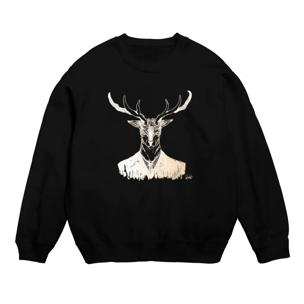 あしゅらんの「鹿」反転　スウェット Crew Neck Sweatshirt