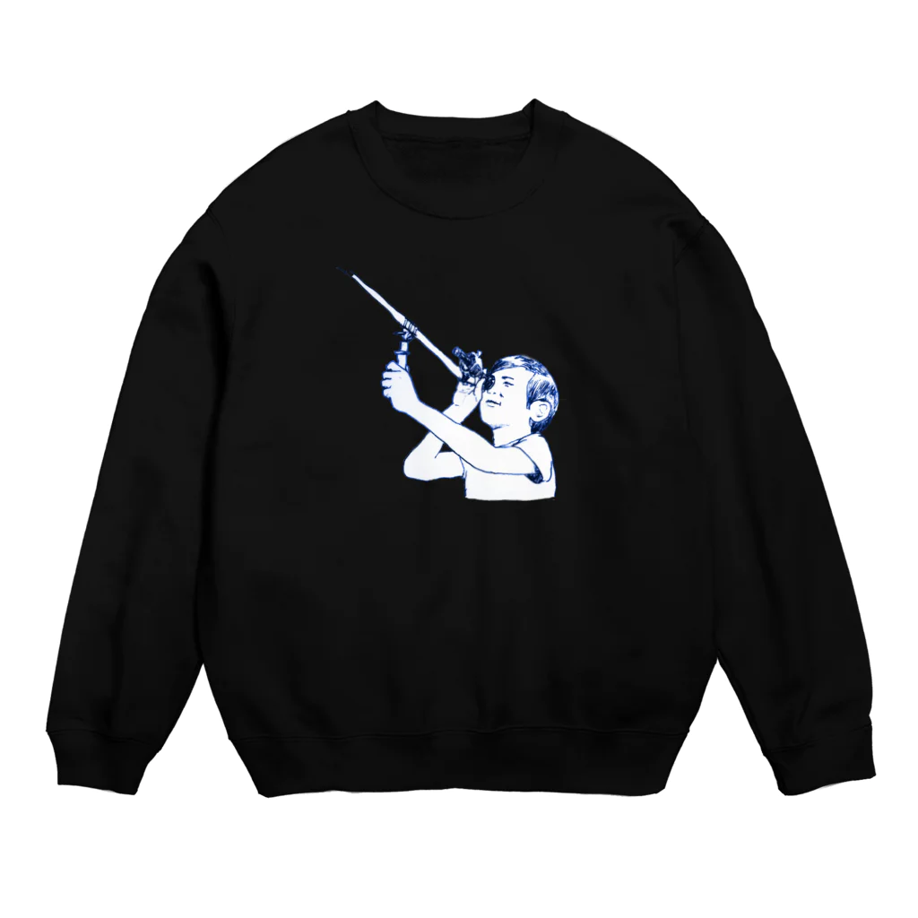 麦チョコ商店の星をみる坊や Crew Neck Sweatshirt