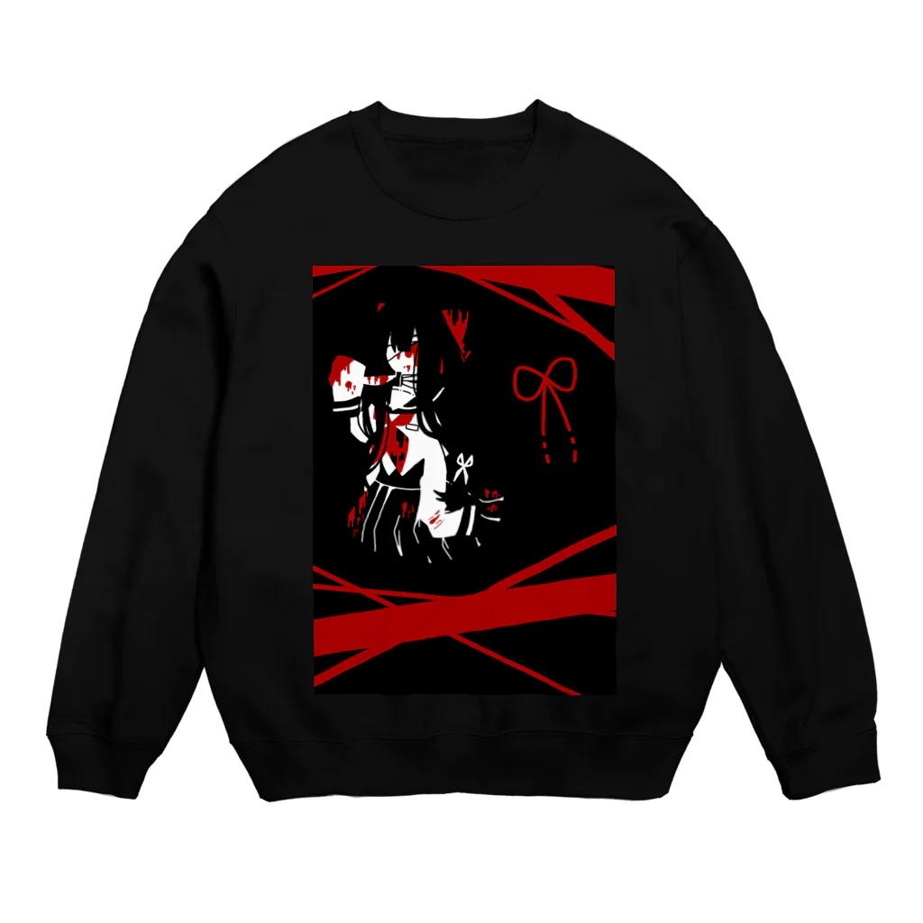 ☓午☓前☓。のヤンデレ風 Crew Neck Sweatshirt