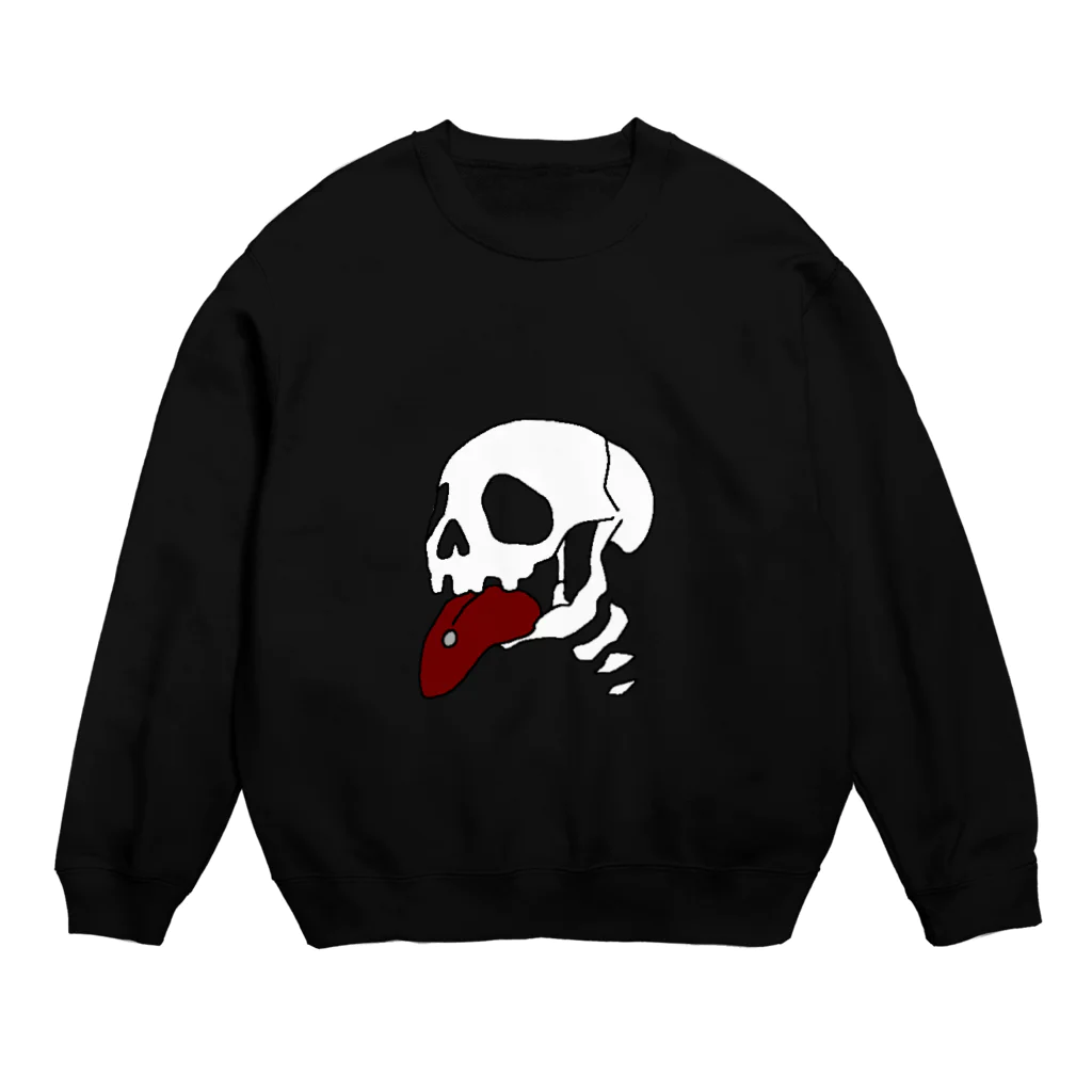 ヤスヲ退廃的ハイキョのガイコツピアス Crew Neck Sweatshirt