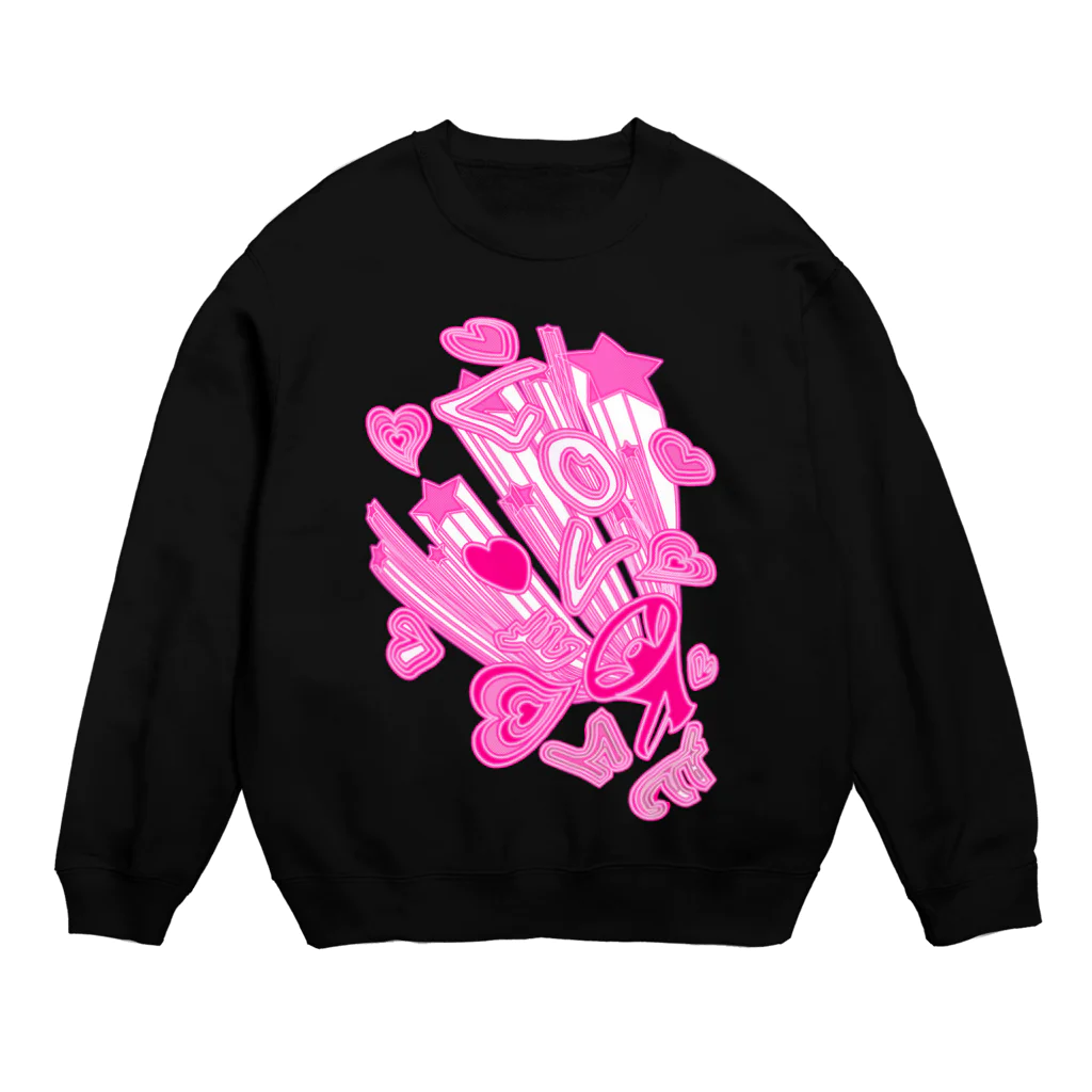 AURA_HYSTERICAのLOVE_ME Crew Neck Sweatshirt