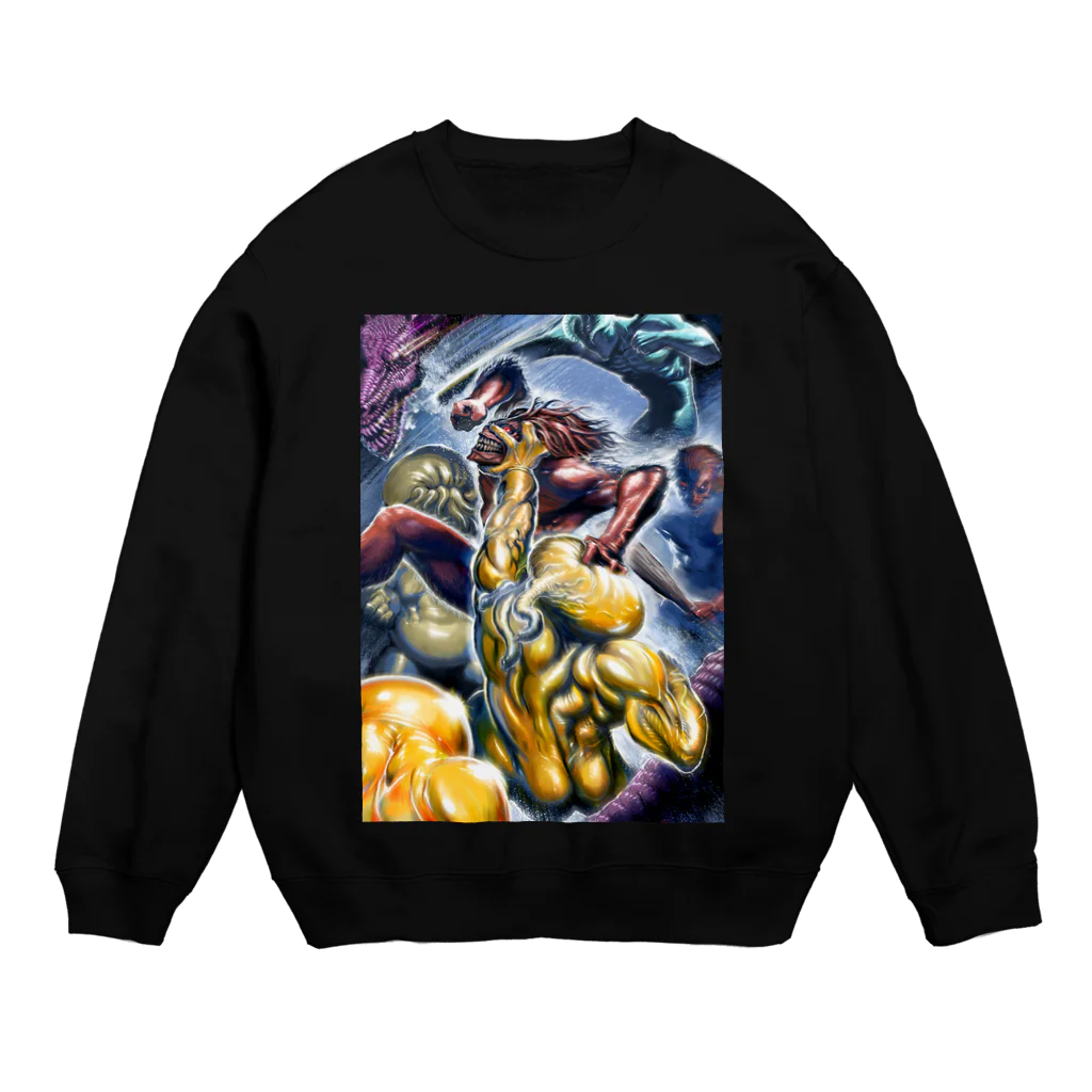 脳痛男@NottsuoのBattle of DreamLand Crew Neck Sweatshirt