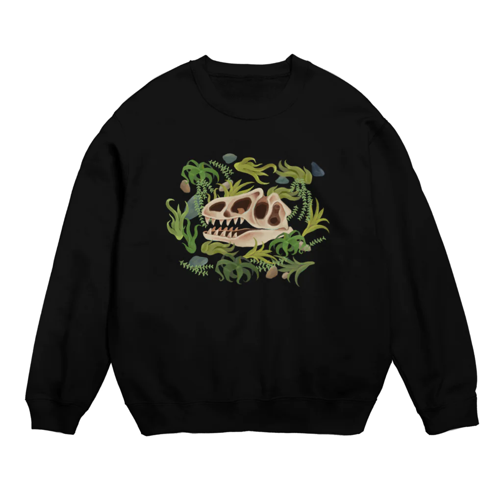 あおきさくらのアロサウルス頭骨 Crew Neck Sweatshirt