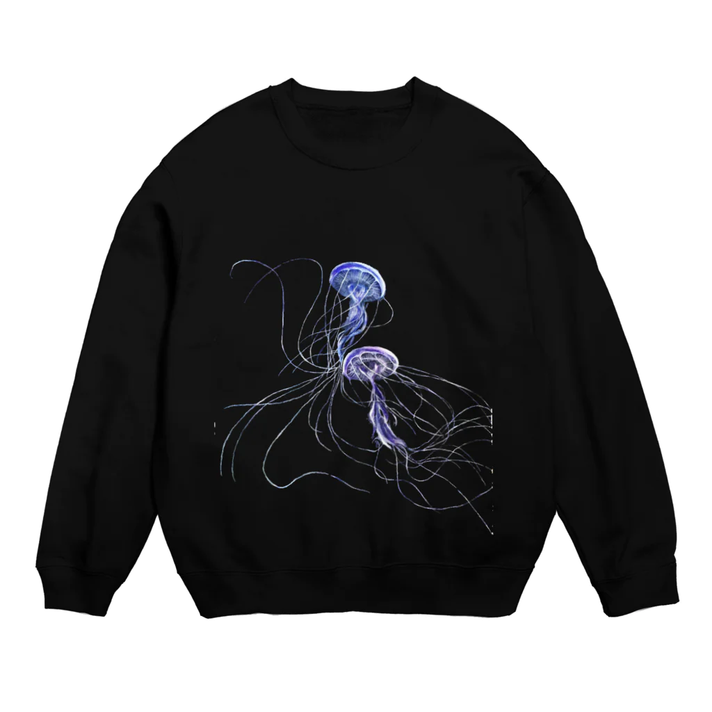 まお仔のmaoko's クラゲーBlue＆purple Crew Neck Sweatshirt