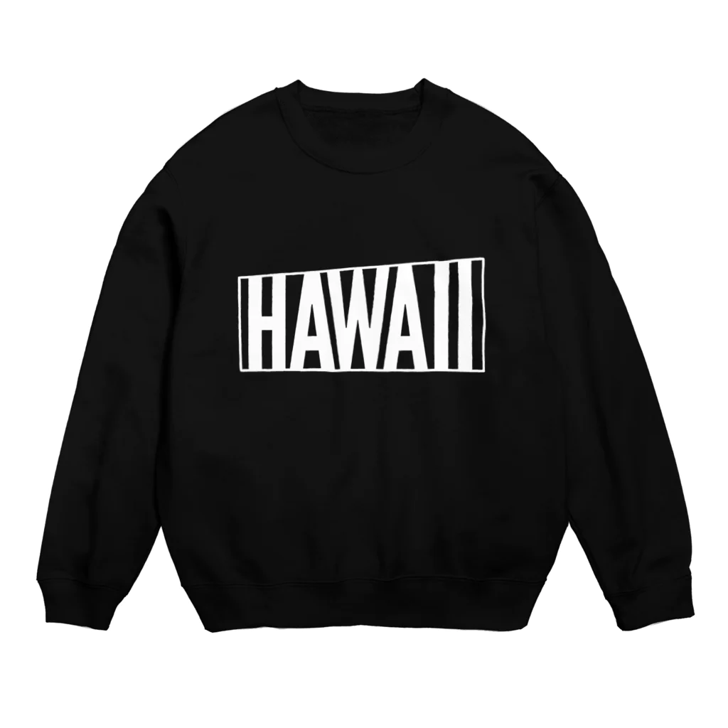 オヤジSHOPのTrapezoidal frame 【Hawaii】 ブラック Crew Neck Sweatshirt