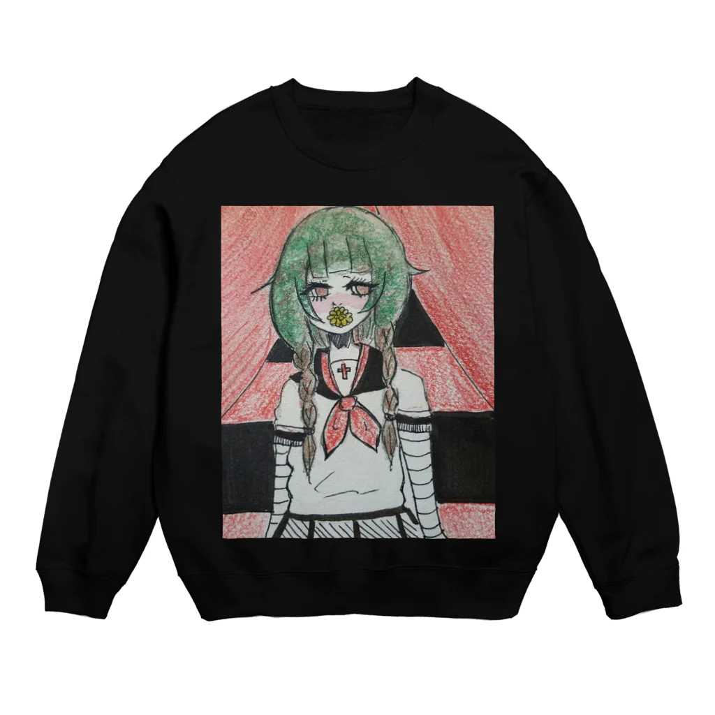 デルカ@龍が如く極クリア済みのセーラー少女と華 Crew Neck Sweatshirt