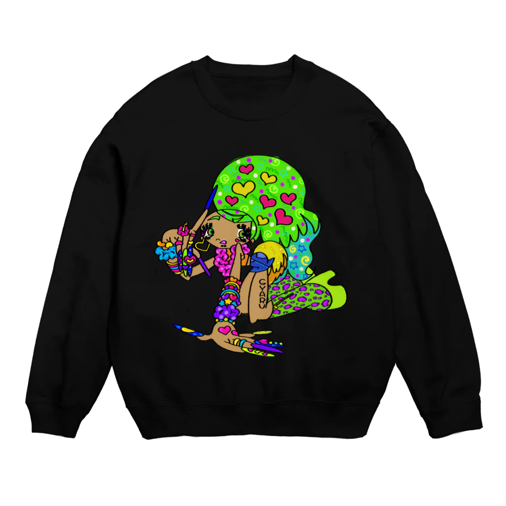 デデしょっぷのカラフル×ギャル③ Crew Neck Sweatshirt