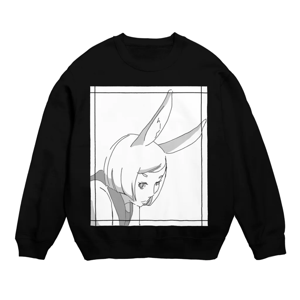 sunagimo0の通学兎子(耳) Crew Neck Sweatshirt