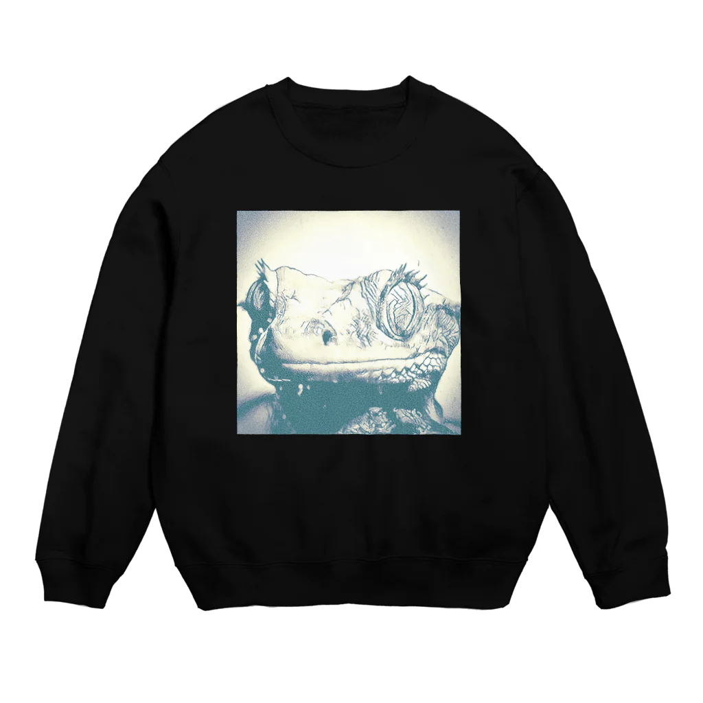 PheimiStyleのクレステッドゲッコー肖像画 Crew Neck Sweatshirt