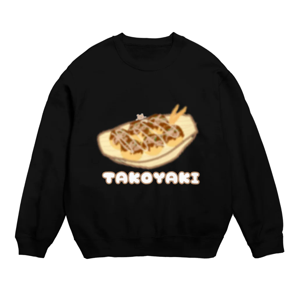 食いしん坊ママのたこ焼きさん Crew Neck Sweatshirt