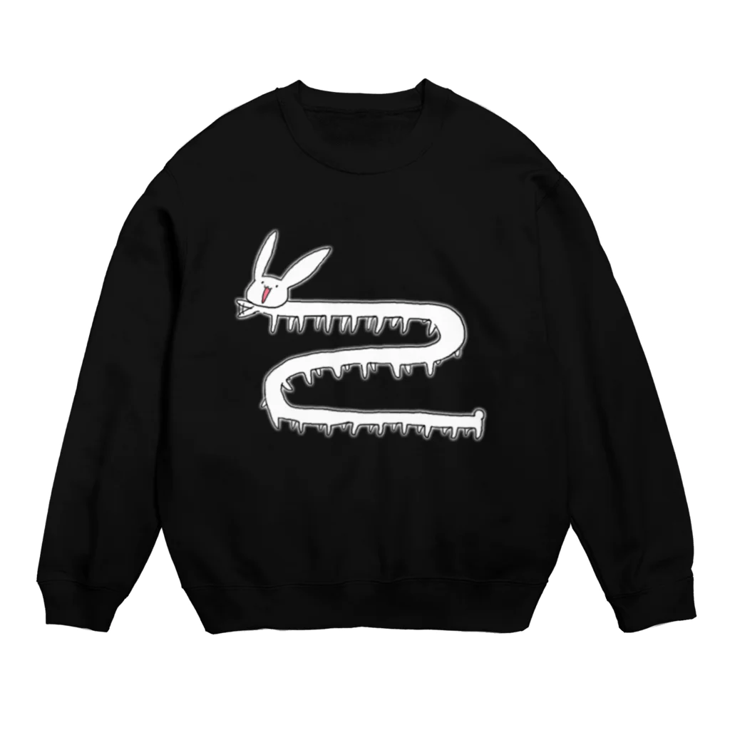 むしけら工房のうさぎ頭族(ひゃくそくうさぎ) Crew Neck Sweatshirt