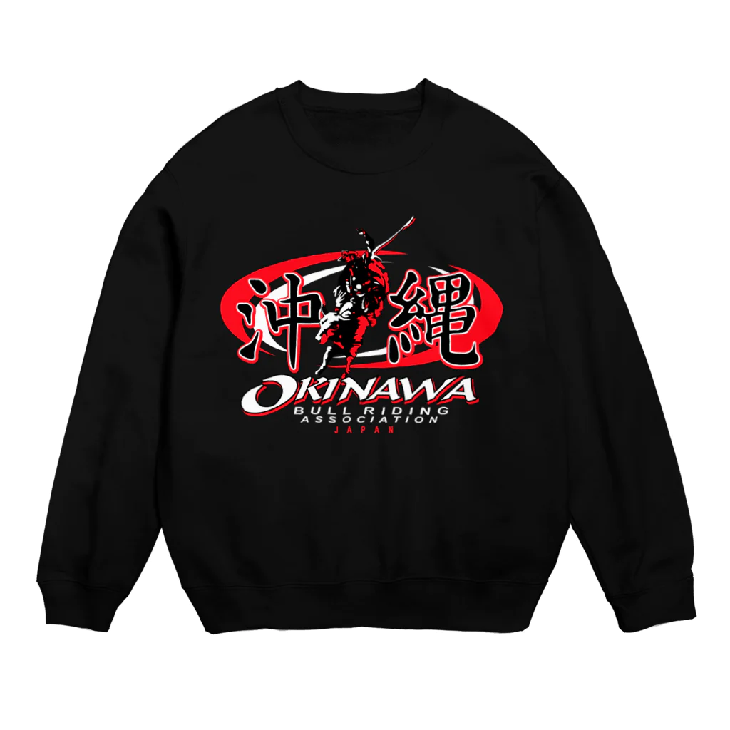 RisingSunRodeoの沖縄ブルライディング協会 (OBRA) Crew Neck Sweatshirt
