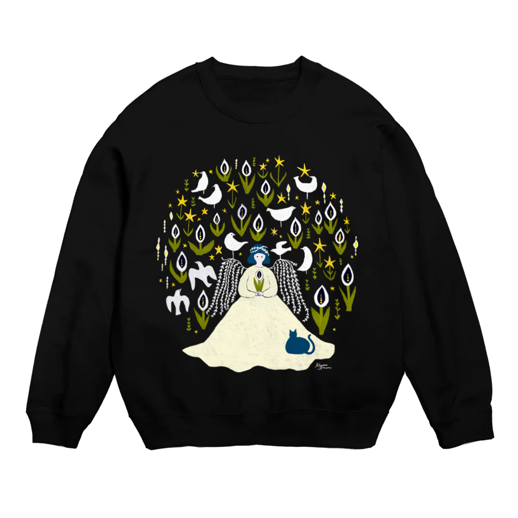 ながのまみの真夜中の水芭蕉 Crew Neck Sweatshirt