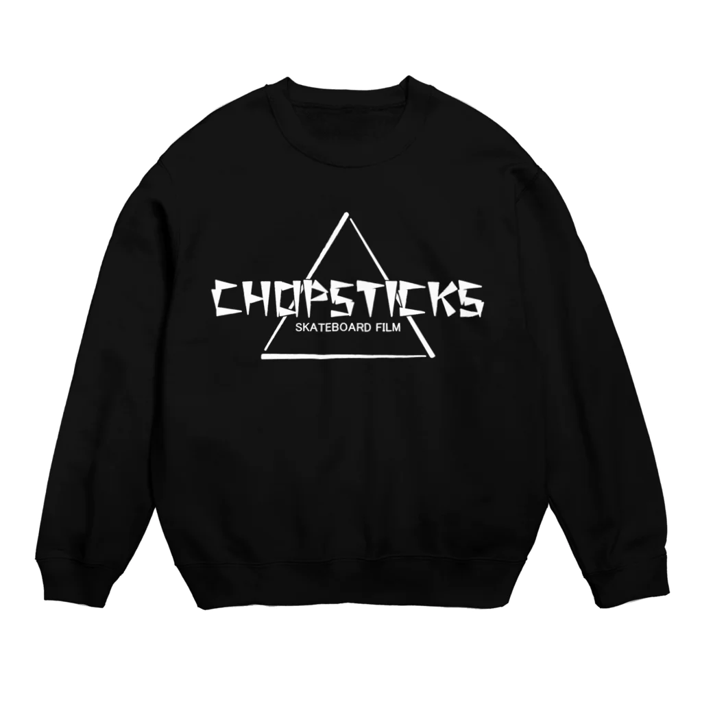 Filmer_Noonの「CHOPSTICKS」横長ロゴ 白文字 Crew Neck Sweatshirt