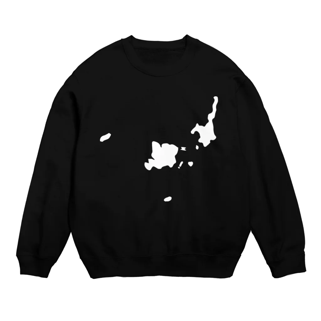 ハロー! オキナワの八重山白地図　バックプリント Crew Neck Sweatshirt